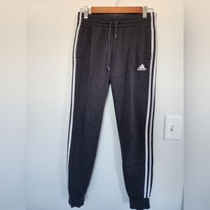 Adidas Women’s Essentials 3-Stripe Fleece Joggers - Black - Size Small